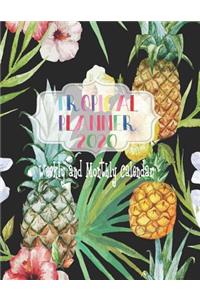 Tropical Planner 2020, Weekly and Monthly Calendar