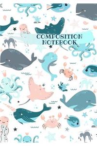 Composition Notebook: Lined Narwhal Unicorn of The Sea Notebook for kids & Student 100 Pages - Perfect Gift for Kids & Student (Narwhal Composition Notebooks)