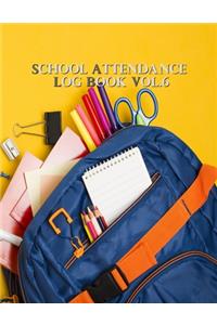School Attendance Log Book Vol.6