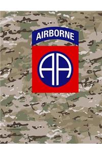 82nd Airborne Division 8.5 X 11 200 Page Lined Notebook
