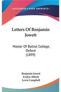 Letters Of Benjamin Jowett