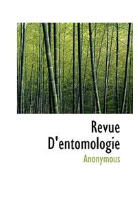 Revue D'Entomologie