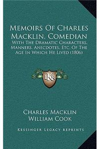 Memoirs Of Charles Macklin, Comedian