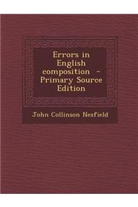 Errors in English Composition