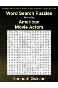 Word Search Puzzles Featuring American Movie Actors