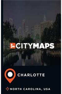 City Maps Charlotte North Carolina, USA