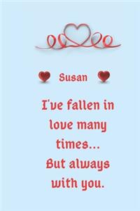 I love you Susan notebook/journal valentine gift