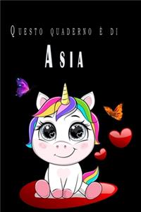 Questo quaderno è di Asia