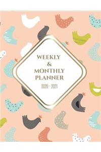 Weekly & Monthly Planner 2020 - 2021