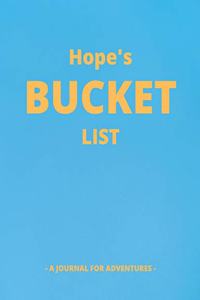 Hope's Bucket List