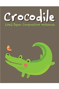 Crocodile Lined Paper Composition Notebook