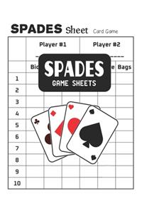 Spades Game Sheets