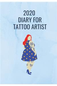 2020 Appointment Diary for Tattoo Artists