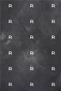 2020 Weekly Planner Monogram R Pattern Monogram R Chalkboard 134 Pages