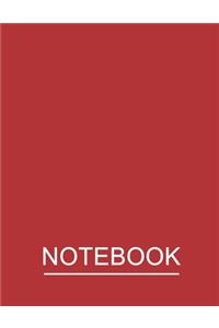 Red Cover Unlined Notebook