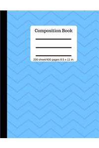 Composition Book Blue 200 Sheet/400 Pages 8.5 X 11 In.
