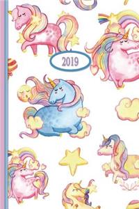 2019 Planner - Pink Unicorns