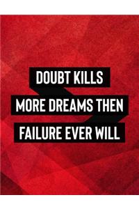 Doubt Kills More Dreams Then Failure Ever Will
