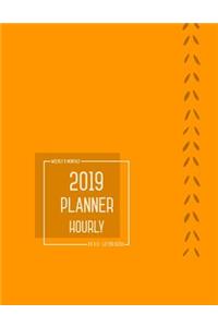 Planner 2019 Hourly Weekly Monthly 8.5 X 11