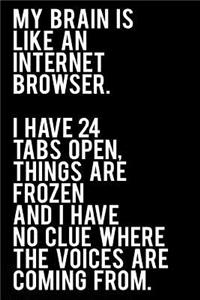 My Brain Is Like an Internet Browser I Have 24 Tabs Open Things Are Frozen and I Don't Know Where the Voices Are Coming from