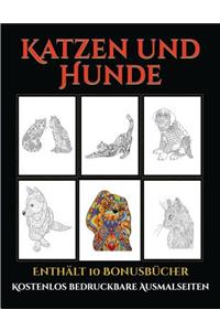 Kostenlos bedruckbare Ausmalseiten (Katzen und Hunde)