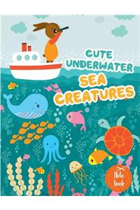 Notebook ( Cute Underwater Sea Creatures Cover )