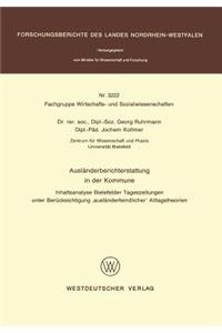 Ausländerberichterstattung in Der Kommune