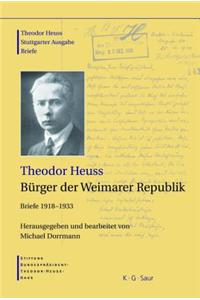 Theodor Heuss, BÃ¼rger Der Weimarer Republik