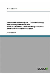 Der Bundesrechnungshof - Die Erweiterung des Prüfungsmaßstabs der Wirtschaftlichkeit um die Erfolgskontrolle am Beispiel von Subventionen