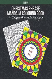 Christmas Phrase Mandala Coloring Book