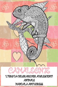Libro da colorare per adolescenti - Mandala Anti stress - Animale - Camaleonte
