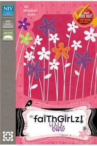 NIV, Faithgirlz! Bible: Revised Edition, Leathersoft, Pink/Purple