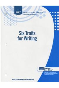 Holt Elements of Literature: Six Traits for Writing Grades 6-8
