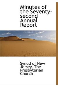 Minutes of the Seventy-Second Annual Report