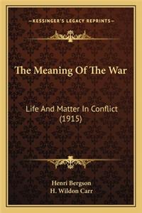 Meaning of the War