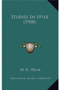 Studies In Style (1900)