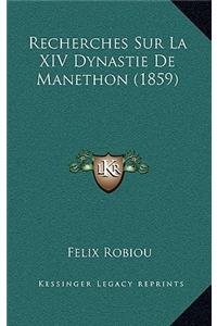 Recherches Sur La XIV Dynastie De Manethon (1859)