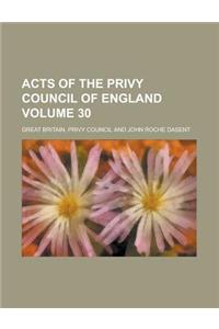 Acts of the Privy Council of England Volume 30