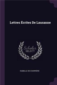 Lettres Écrites De Lausanne