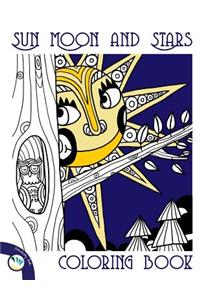 Sun Moon and Stars Coloring Book