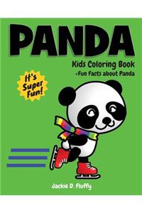 Panda Kids Coloring Book +Fun Facts about Panda