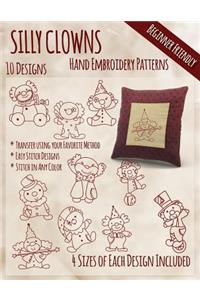 Silly Clowns Hand Embroidery Patterns