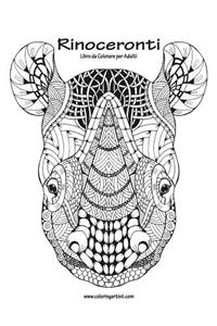 Rinoceronti Libro da Colorare per Adulti 1