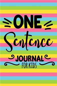 One Sentence Journal For Kids