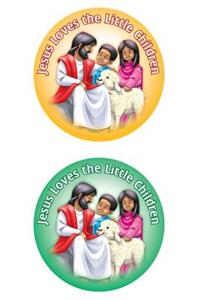 Jesus Loves the Little Children Shape Stickers