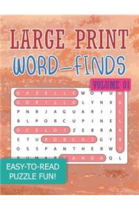 Large-Print Word-Finds