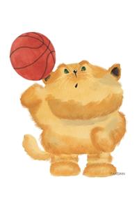 Funny Basketball Cat Notebook