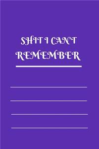 Shit I Can't Remember