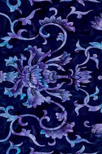2020 Daily Planner Blue Floral Vintage Damask Pattern Design 388 Pages