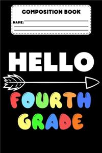 Composition Book Hello Fourth Grade